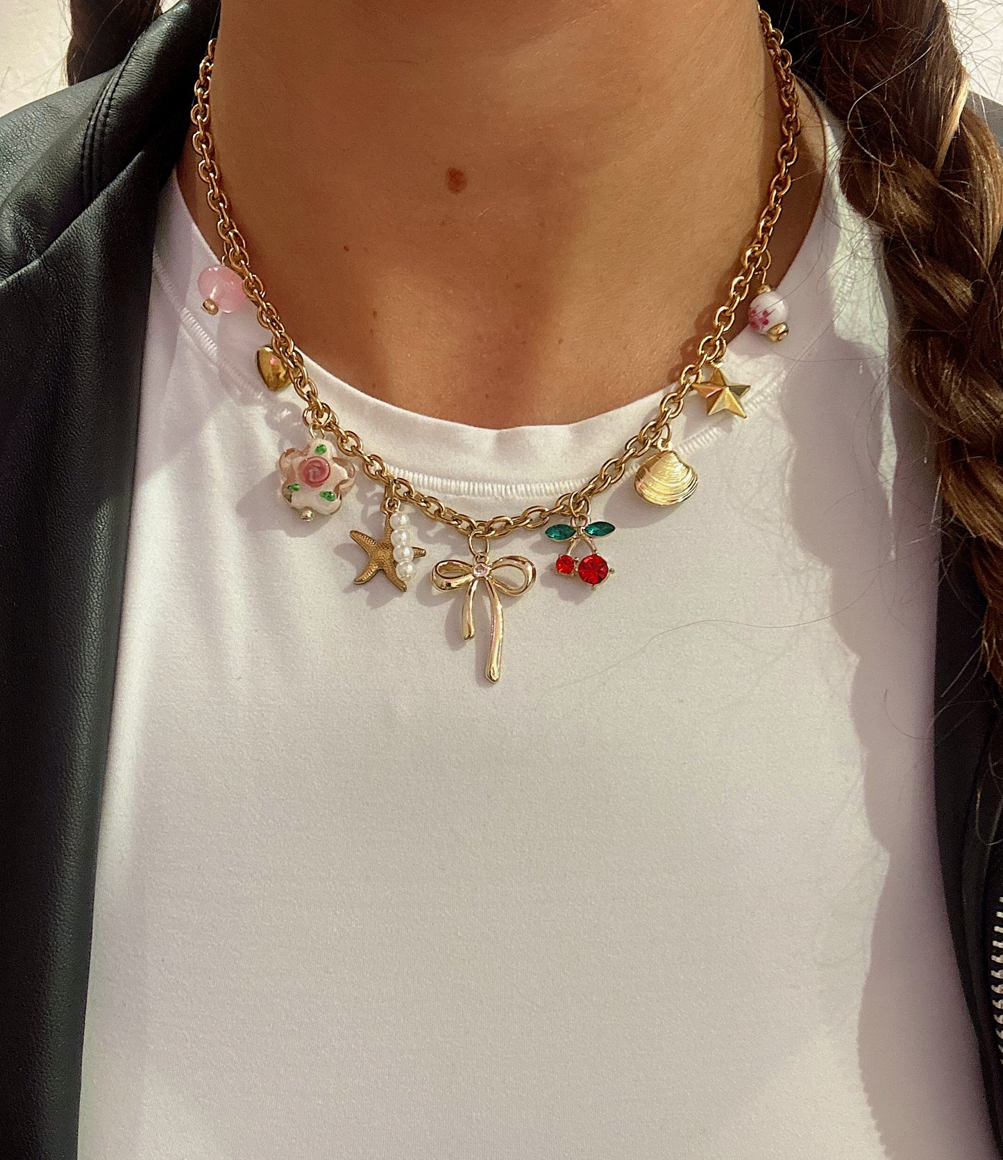 Seaside Cherry Charm Necklace