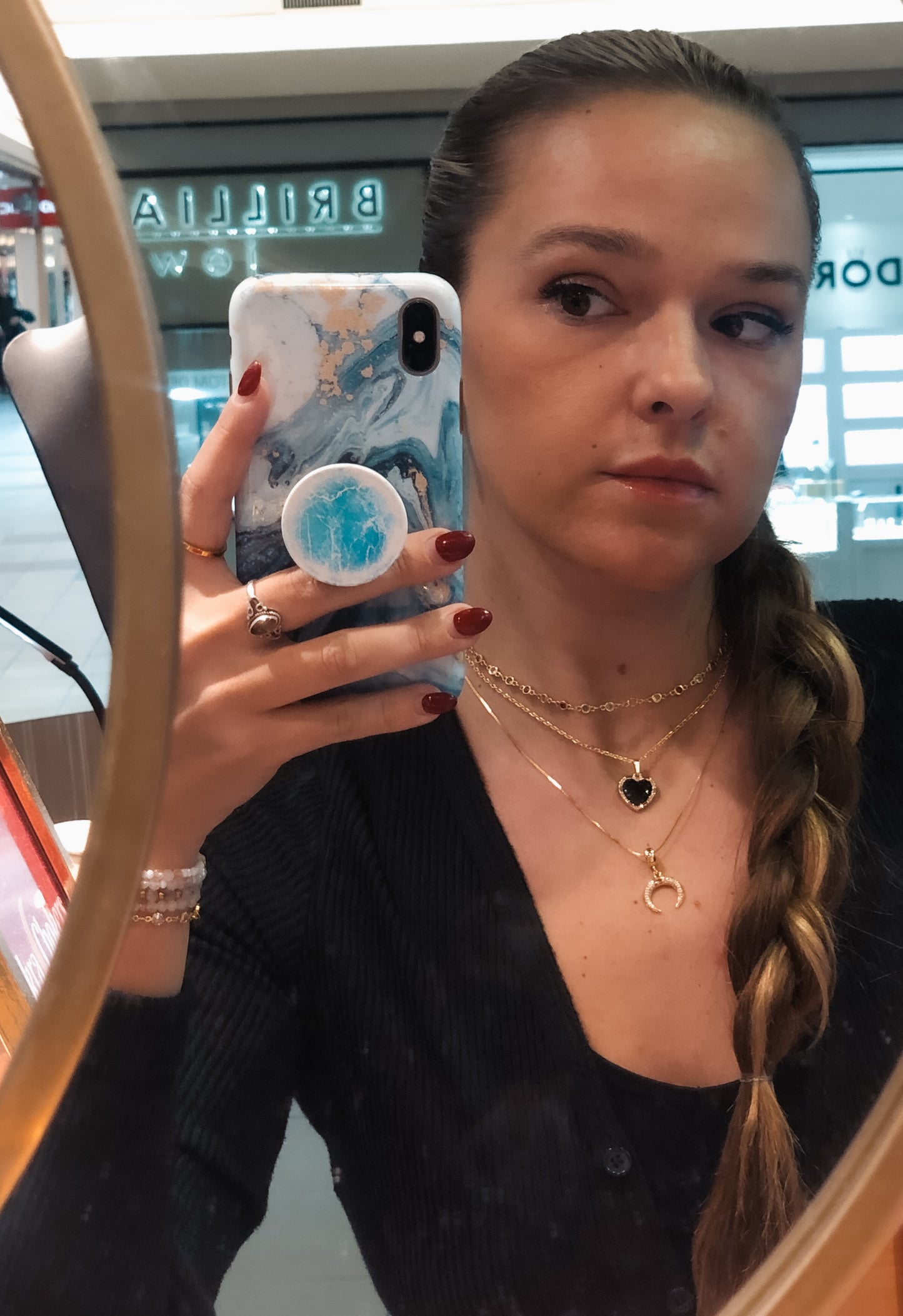 Feathered Black Heart Necklace