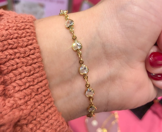 Zirconia Tiny Heart Bracelet