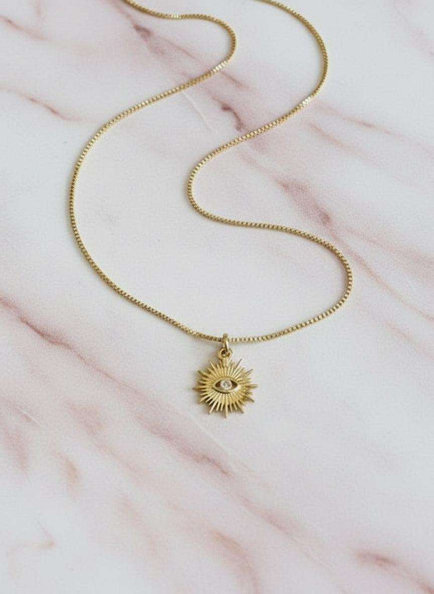 Evil eye star necklace