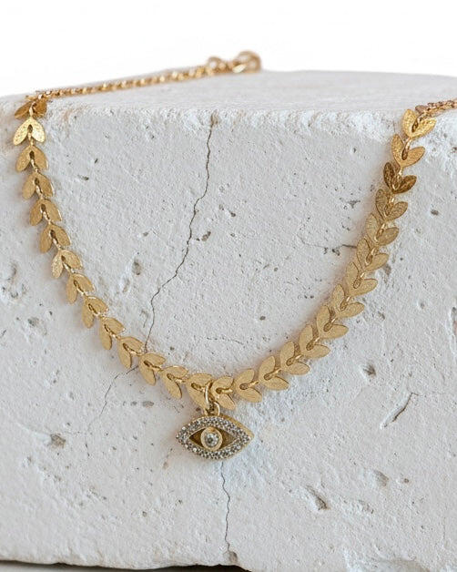 Chevron Zirconia Eye Choker