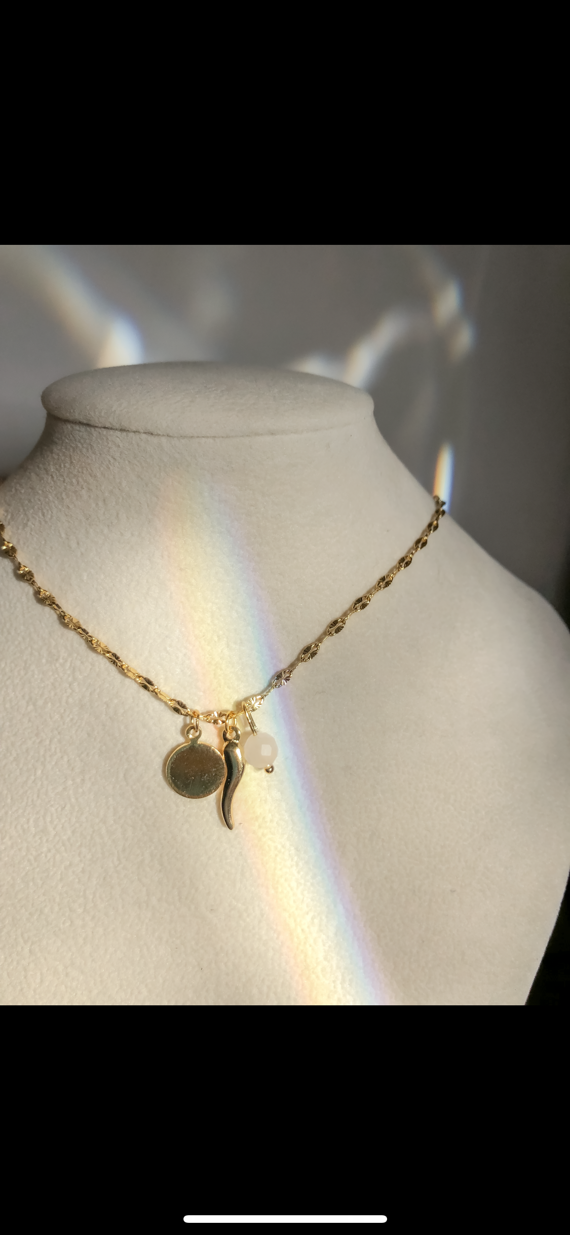 Rose Quartz Lucky Amulet Choker