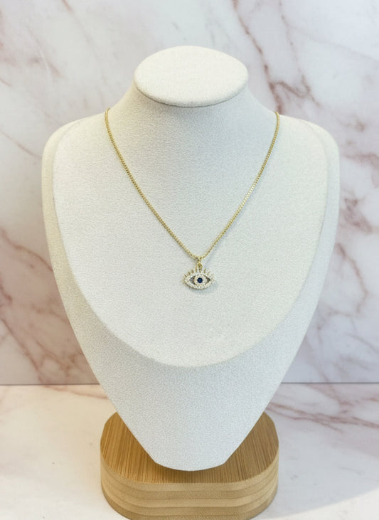 Sapphire Evil Eye Necklace