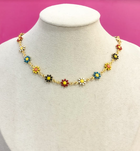 Rainbow Daisy Choker