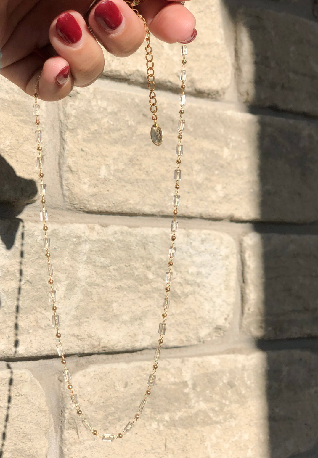 Dainty Clear Quartz Chain Choker