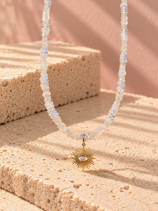 One of it’s kind: Celestial Eye Moonstone Necklace