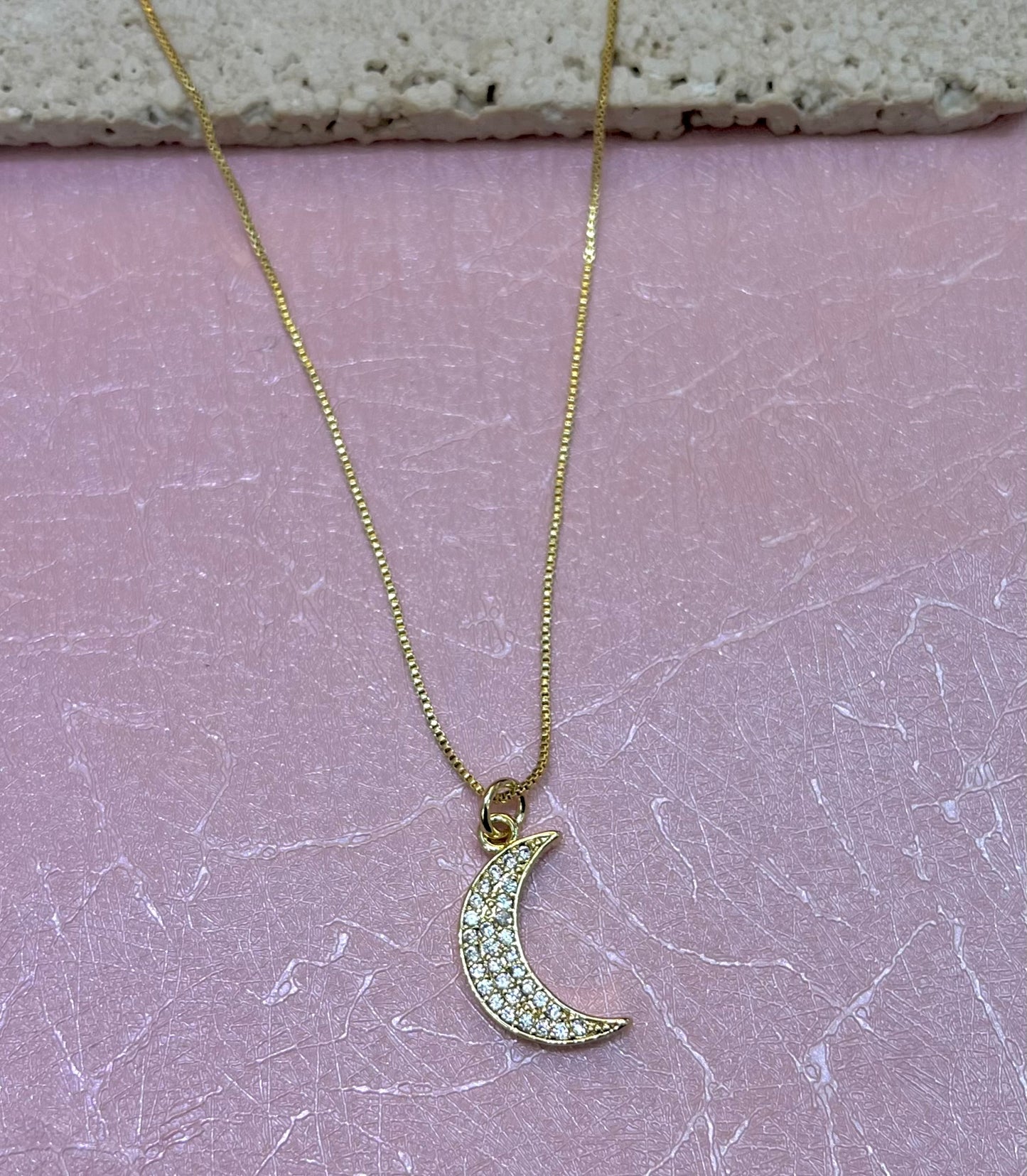 Glowing Crescent Moon Necklace