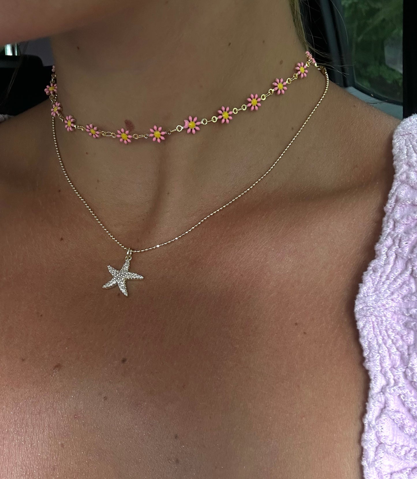 Pink Daisy Choker