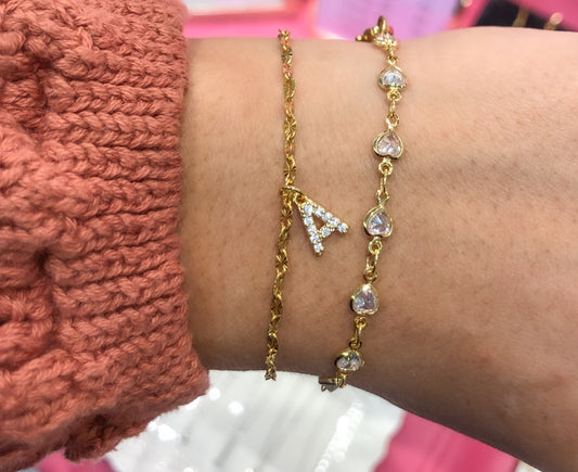 Zirconia Initial Bracelet
