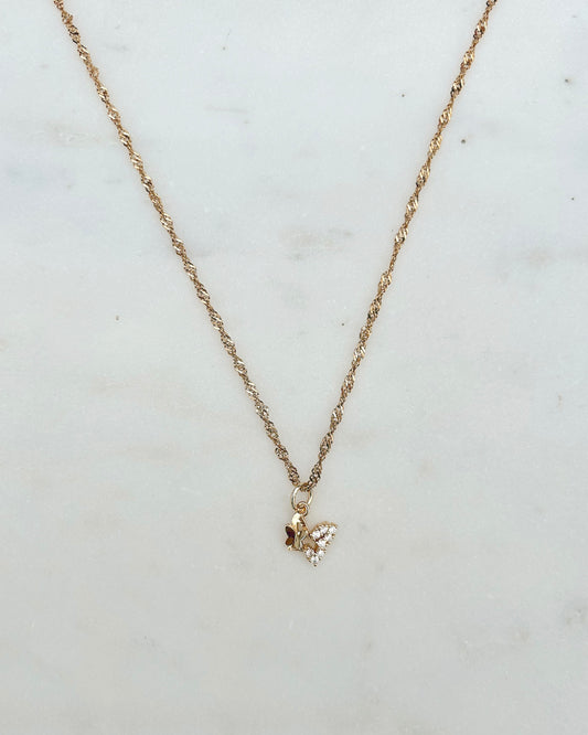 Half Pavé Butterfly Choker