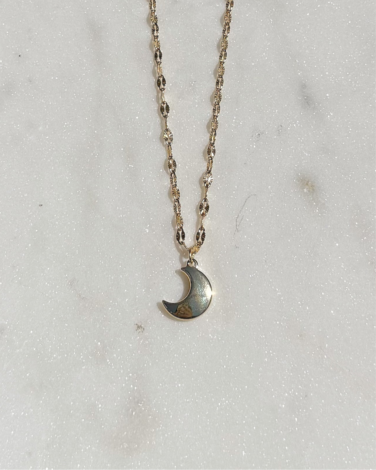 Solid Crescent Moon Necklace