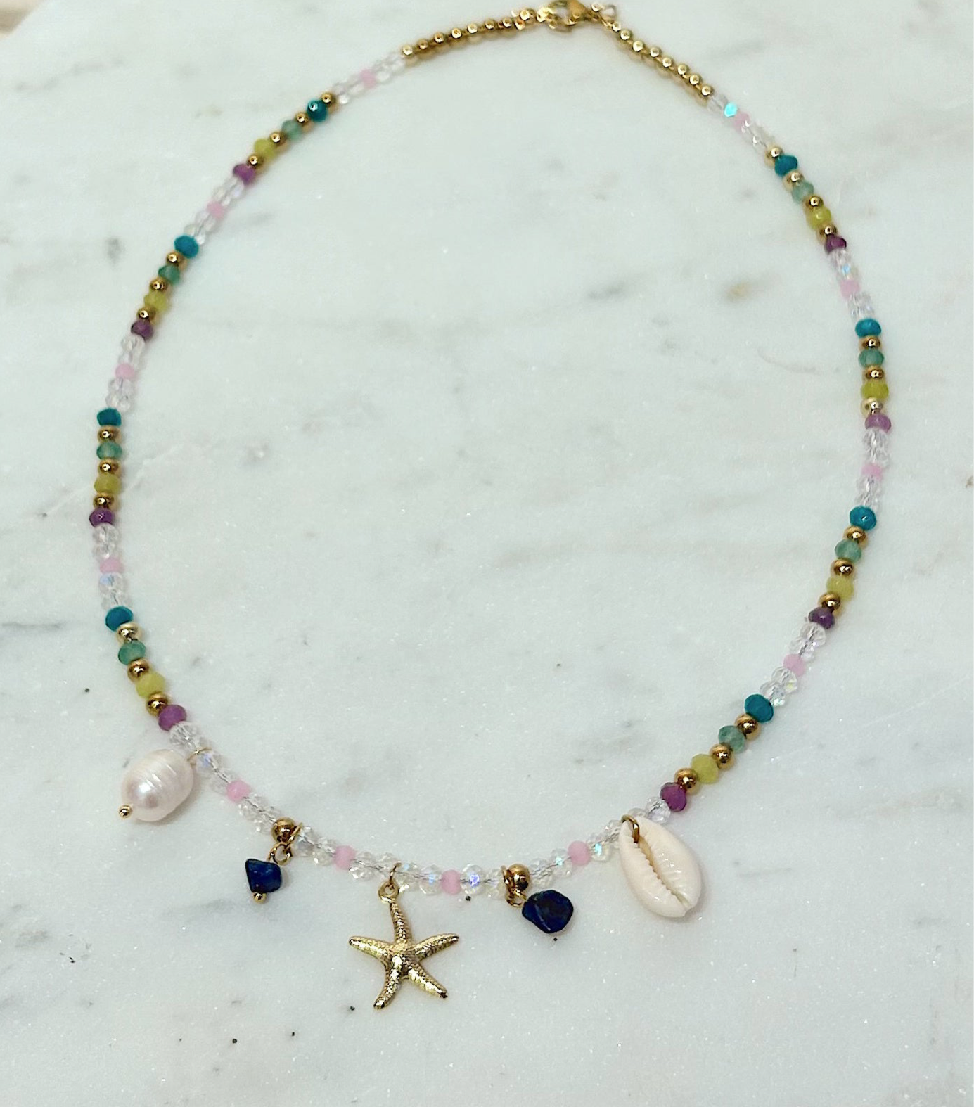 Mixed Gemstone Sun Goddess Necklace