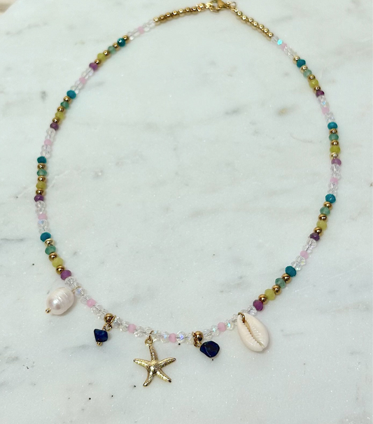 Mixed Gemstone Sun Goddess Necklace
