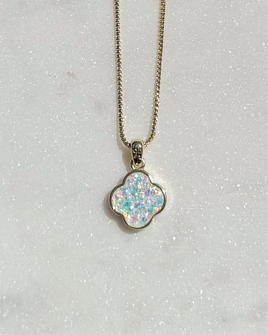 Opalescent Clover Necklace