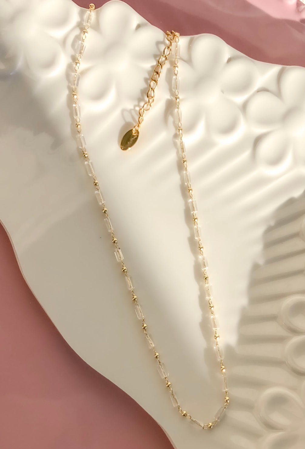 Dainty Clear Quartz Chain Choker