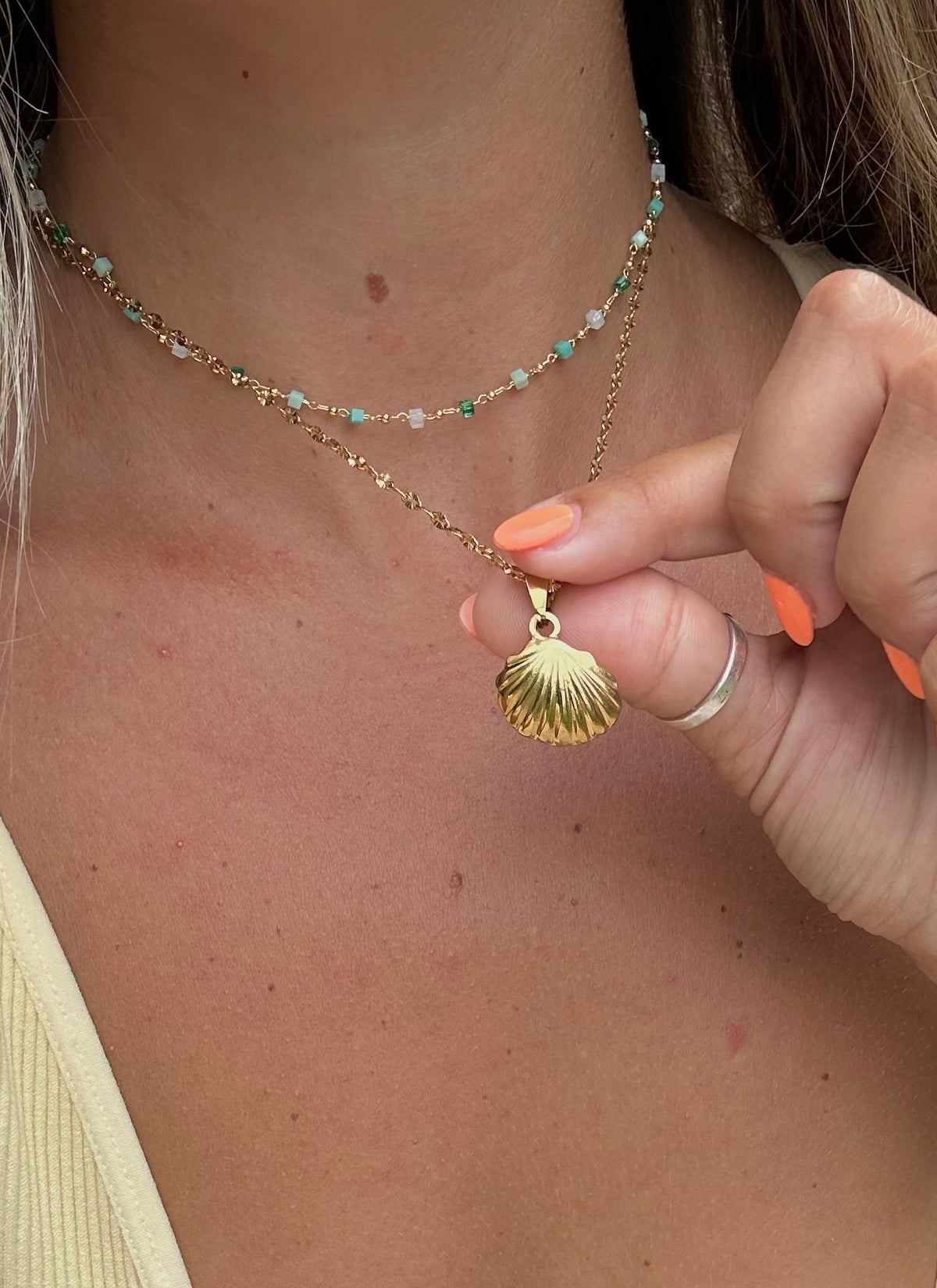 Calico Shell Necklace