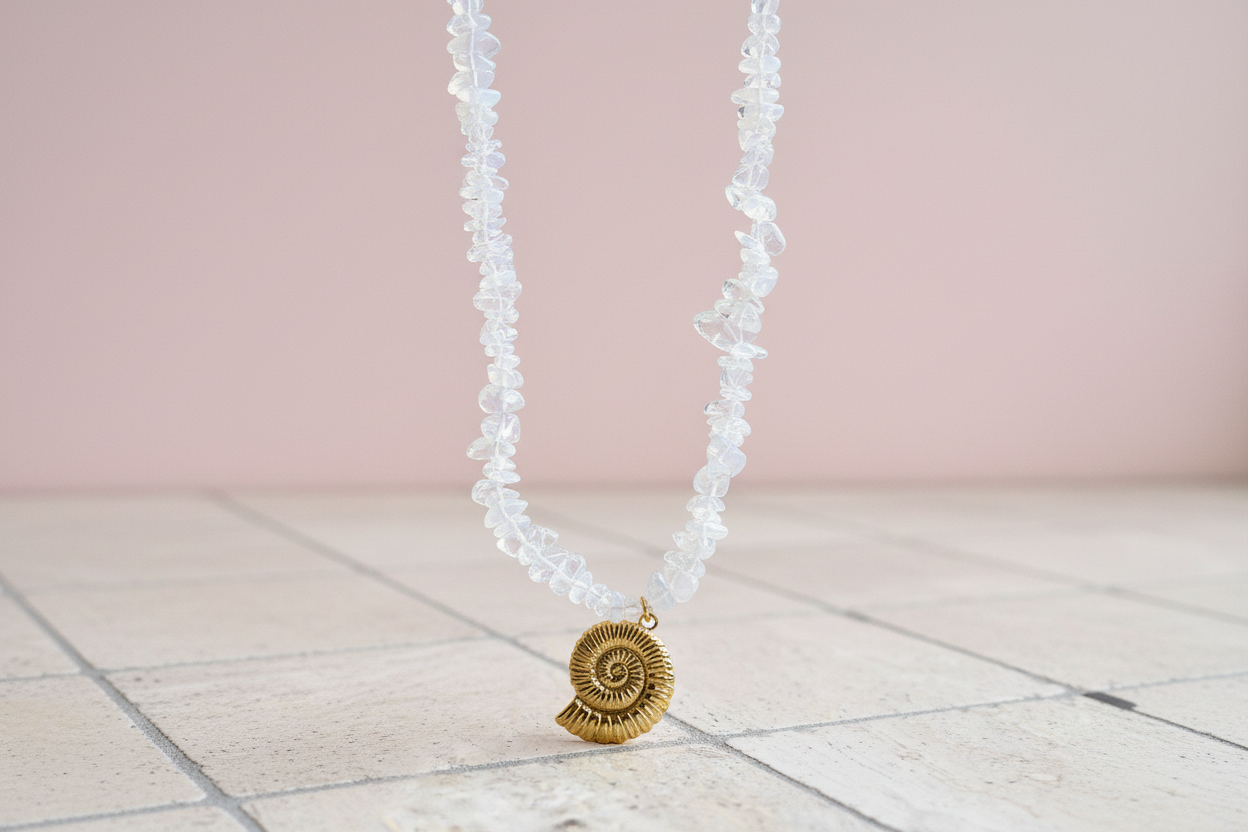 Quartz Shell Necklace