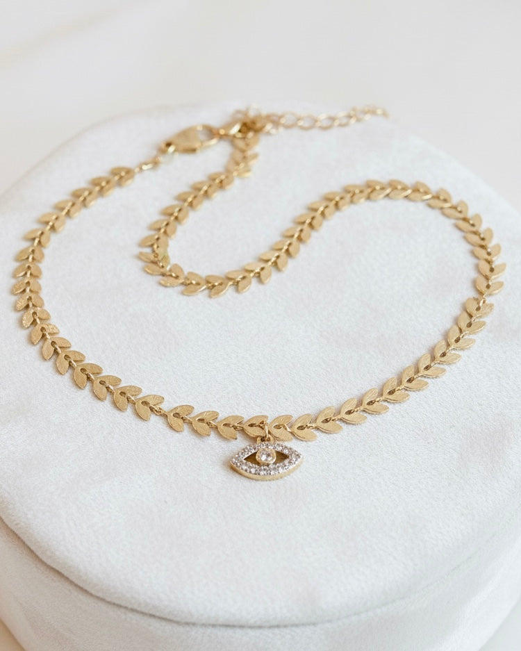 Chevron Zirconia Eye Choker