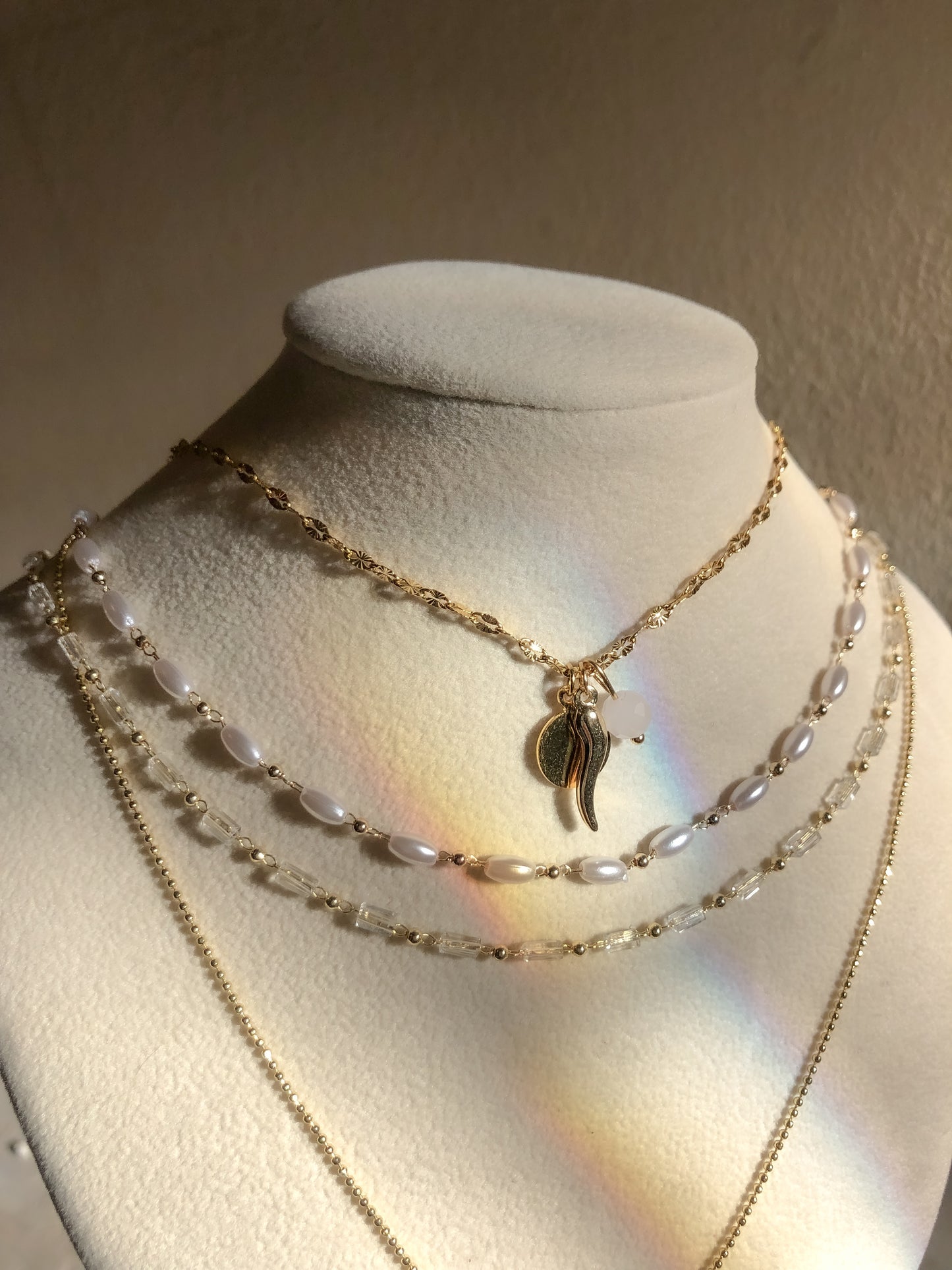 Rose Quartz Lucky Amulet Choker