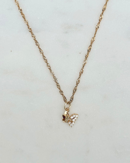 Half Pavé Butterfly Choker