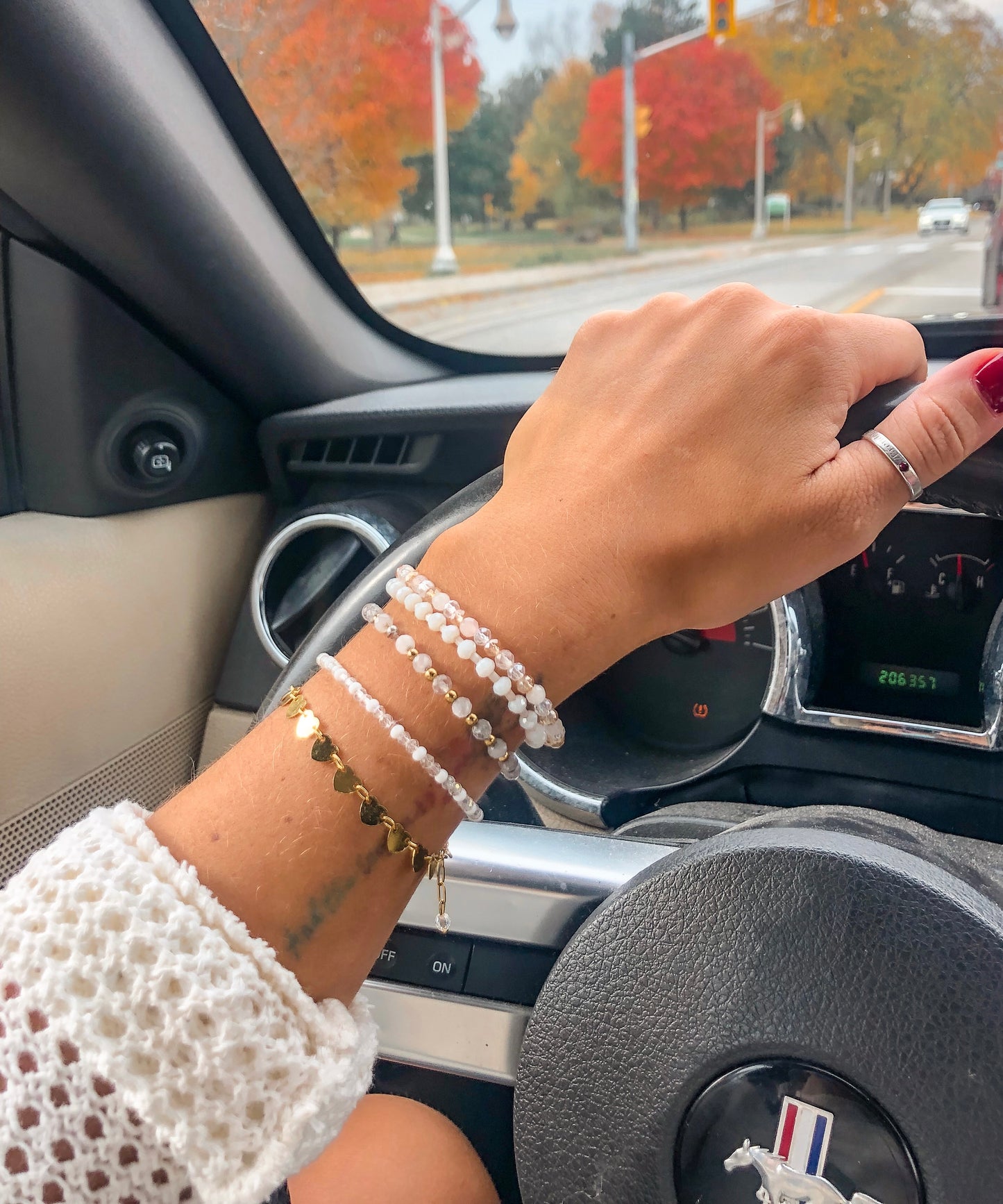 Flat Love Heart Bracelet (single or full stack)
