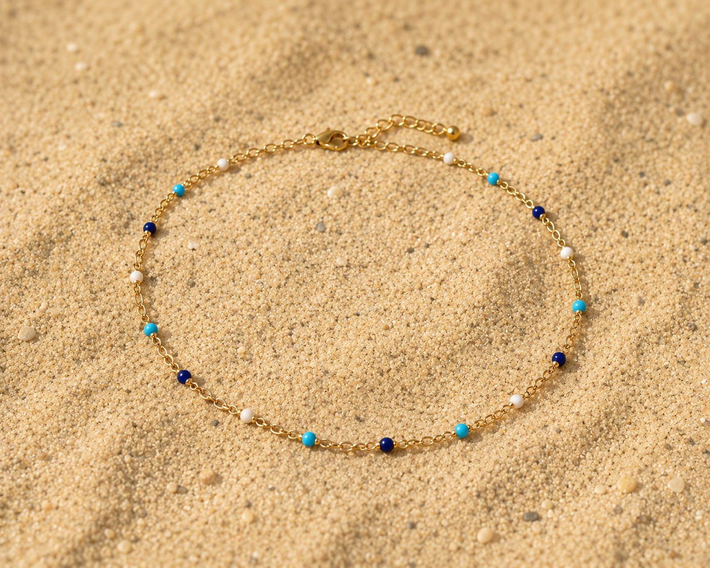 Mixed Blue Anklet