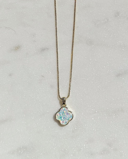 Opalescent Clover Necklace
