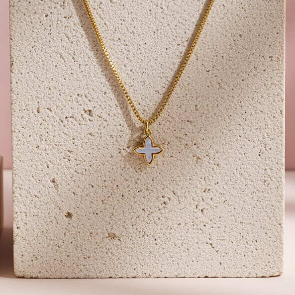 Mother of Pearl Mini Clover Necklace