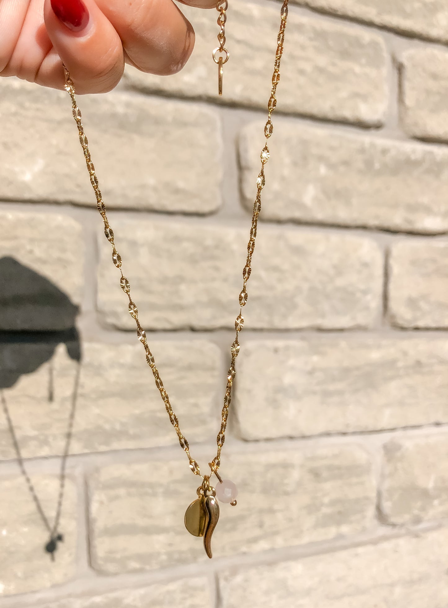 Rose Quartz Lucky Amulet Choker