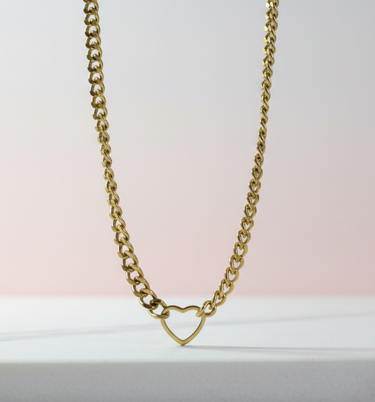Luxe Heart Chain Choker
