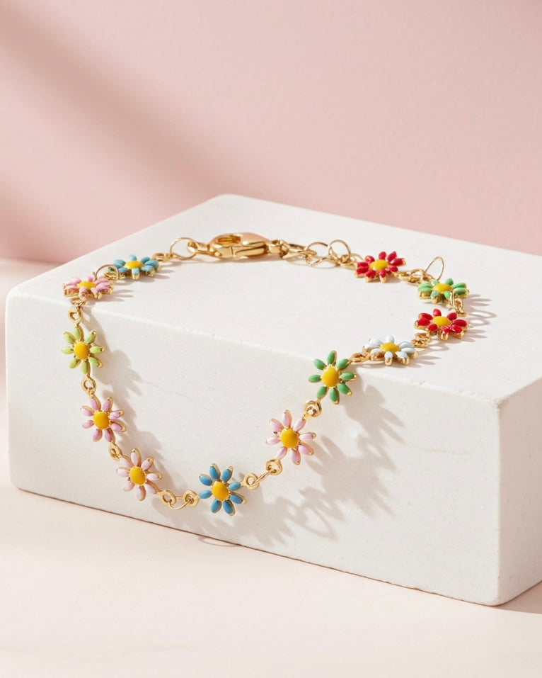 Multicolour Daisy Bracelet