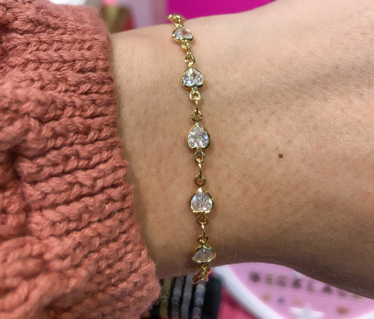 Zirconia Tiny Heart Bracelet