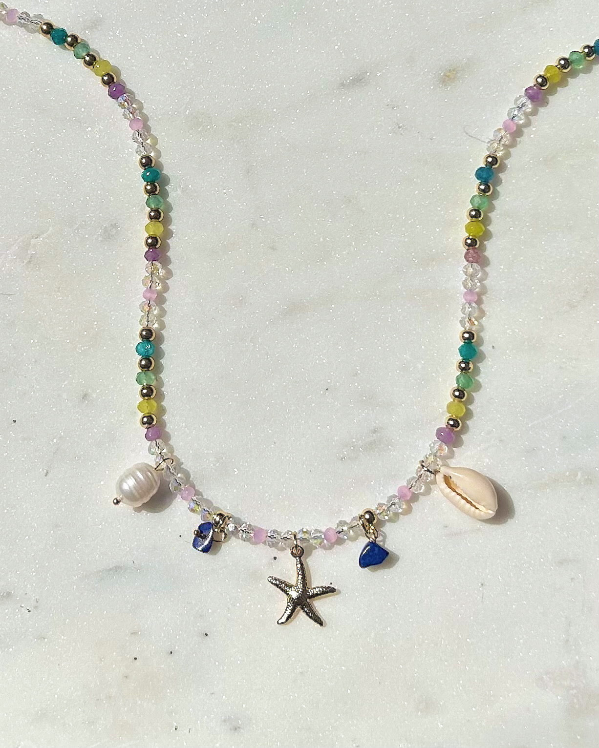 Mixed Gemstone Sun Goddess Necklace