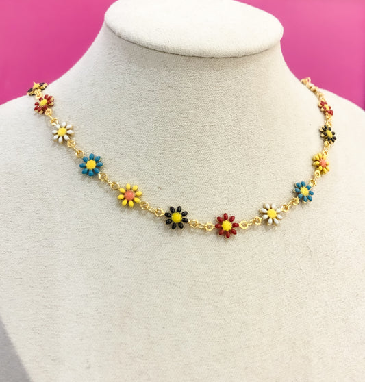 Rainbow Daisy Choker