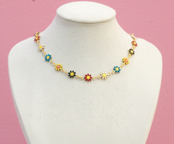 Rainbow Daisy Choker