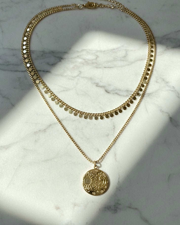 Soleil Disc Necklace/Choker