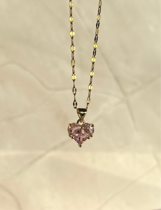 Crystal Pavé Heart Necklace