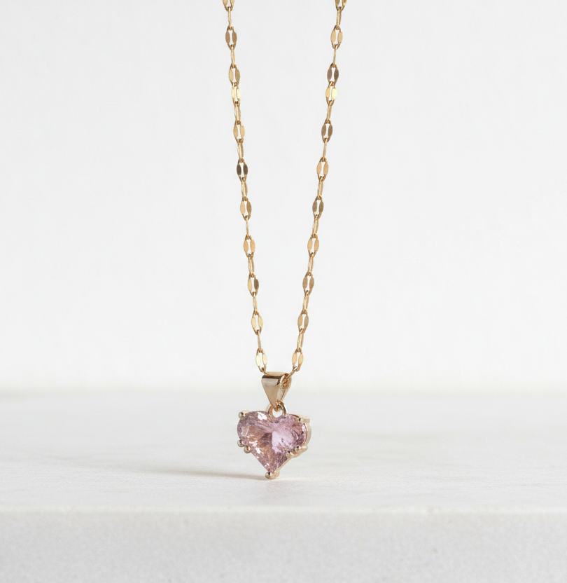 Crystal Pavé Heart Necklace