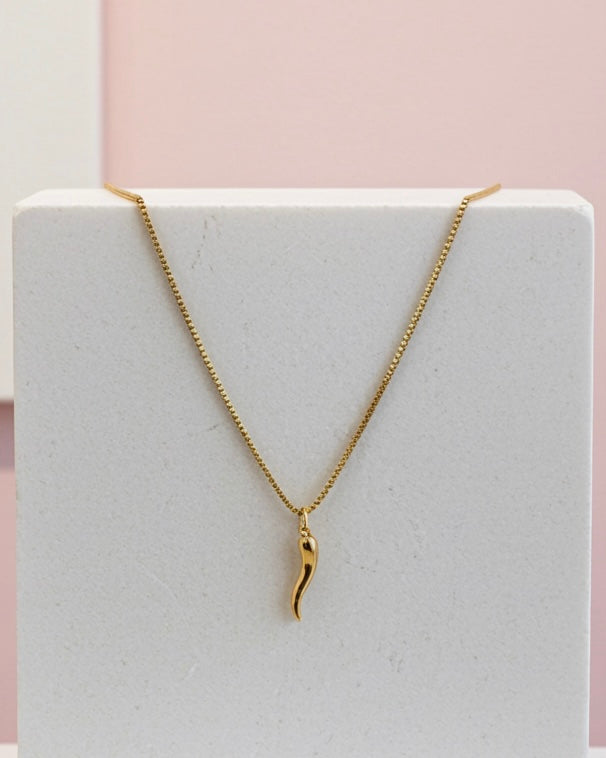 Dainty Lucky Cornicello Necklace