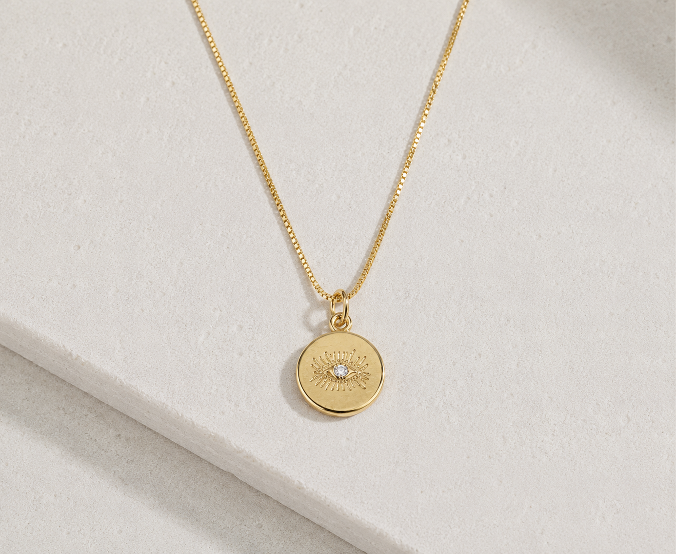 Golden Evil Eye Necklace