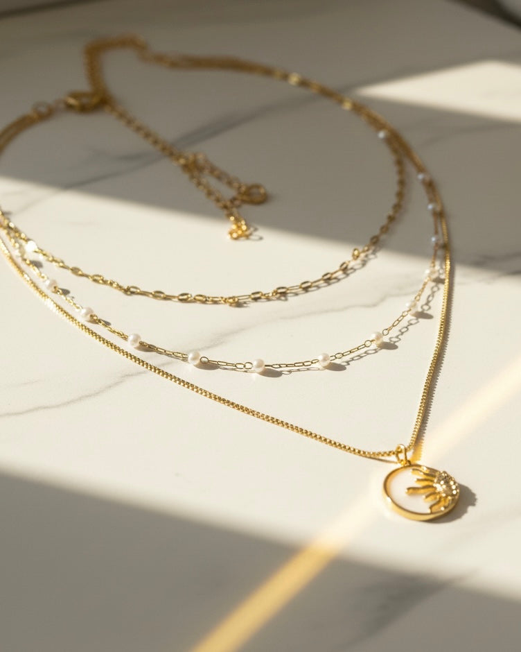 Pearl Sol Necklace Set