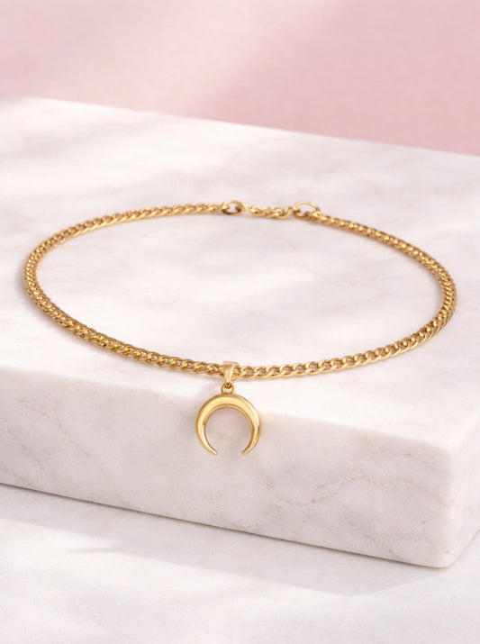 Chunky Horseshoe Moon Choker