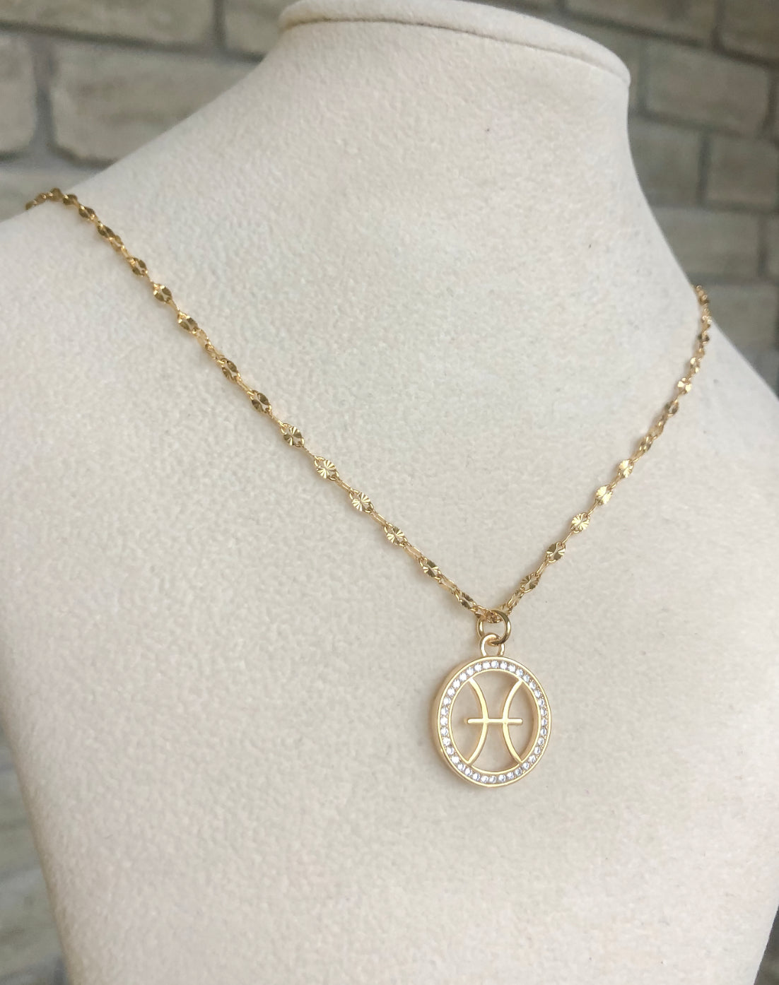 Crystal Coin Zodiac Necklace