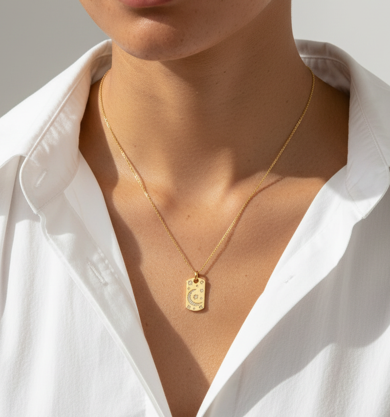 Cosmic Plaque Necklace