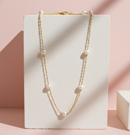 Floating Freshwater Pearl Necklace