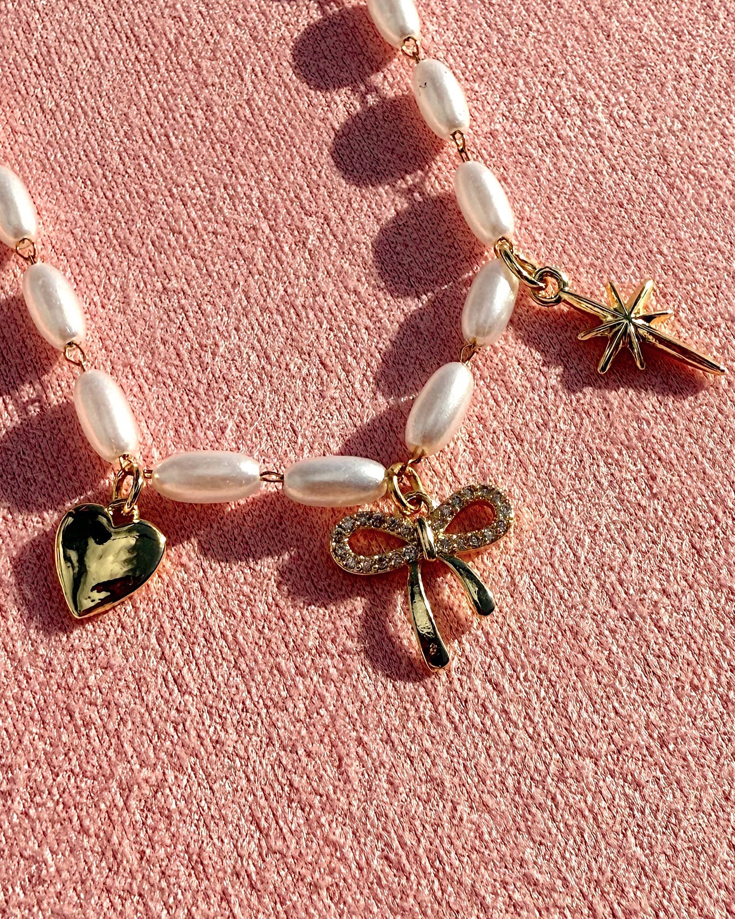 Pretty Bow Charm Necklace