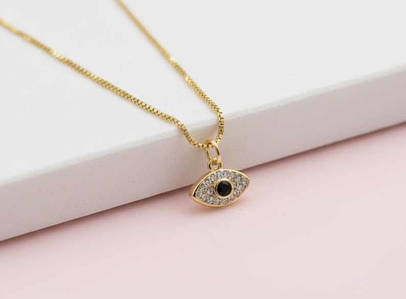 Midnight Aura Eye Necklace