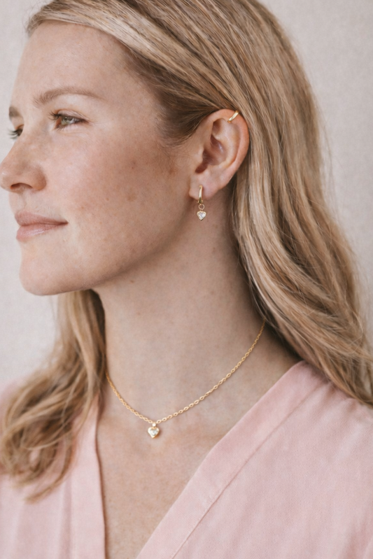 Mini Heart Quartz Necklace
