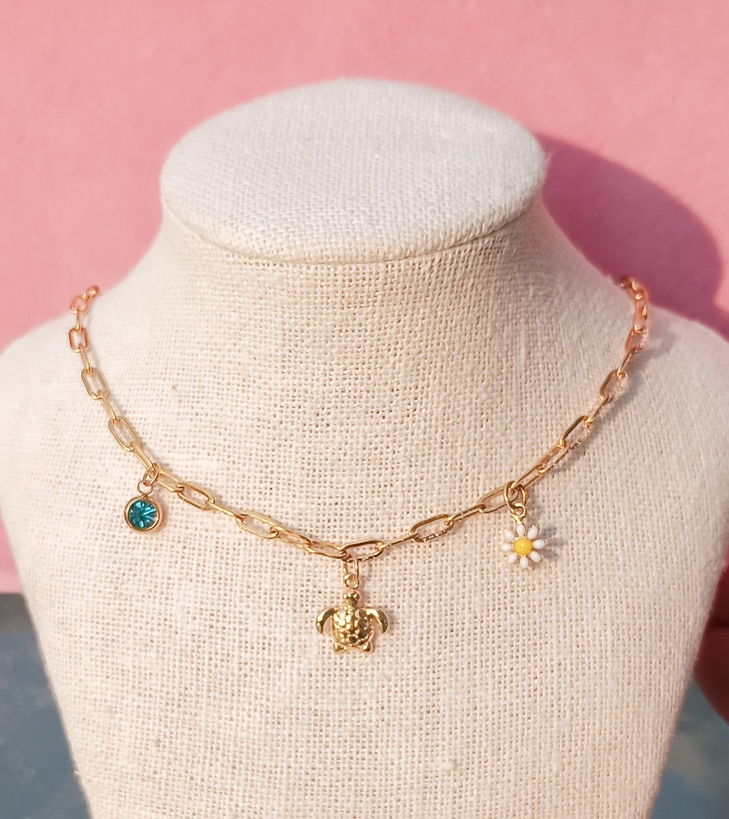Sea Turtle Charm Choker