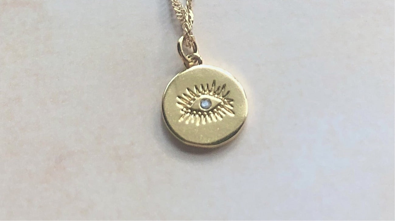 Golden Evil Eye Necklace